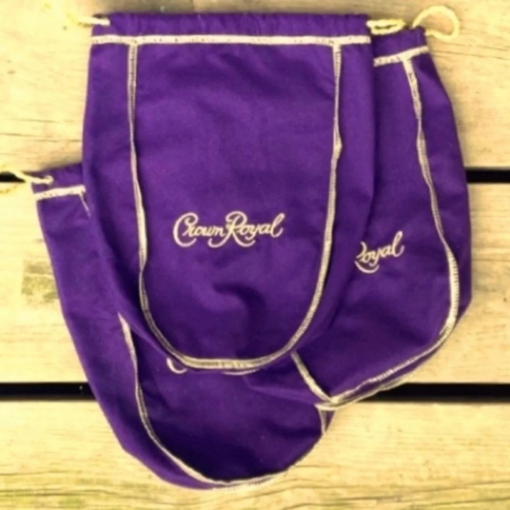 8 BAGS CROWN ROYAL Choose Colors Royal Blue Peach Green Black Tan Gold